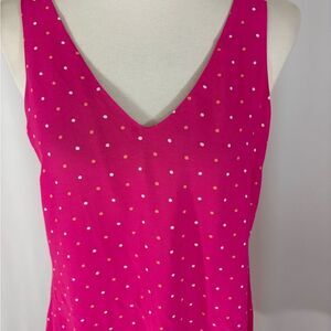 NWT LOFT Fuchsia Sundress with Polka Dots